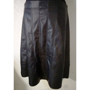 LIKE NEW Black faux leather skirt 22W